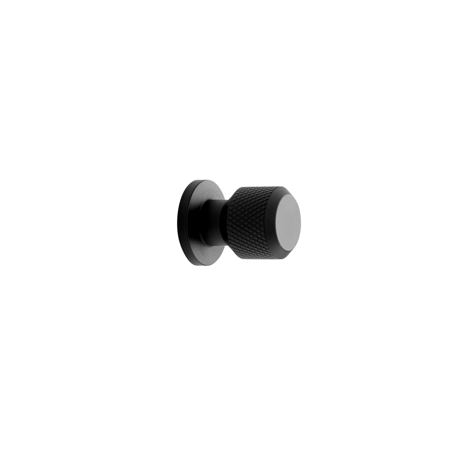 Knop manor round ø30x35 zamak mat zwart